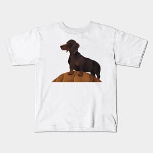 Halloween Hound - Dachshund in autumn Kids T-Shirt